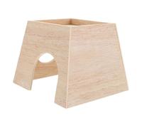 HYTROVE Maison de Cachette en Bois Khaki pour Petits Animaux, Résistante aux Morsures, pour Entraînement et Décoration DIY Autocollants