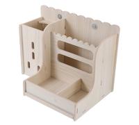 HYTROVE Mangeoire pour Cobayes et Lapins en Bois Beige, Support Pratique et Résistant Ne Se Déforme Pas, pour L'alimentation Quotidienne des Petits Animaux