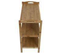 HYTROVE Meuble à Chaussures en Bambou Kaki à Trois Niveaux, Étagère de Rangement Multi-Usage Planches Plates, Meuble Élégant Offrant Plus D'espace pour Chaussures