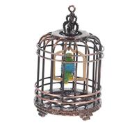 HYTROVE Mini Cage à Oiseaux Décorative Forme de Maison Accessoire Créatif pour Mini Maison et Micro Paysage pour Décorer Environnements Miniatures