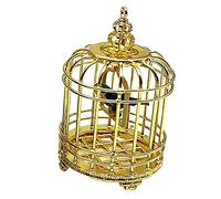 HYTROVE Mini Cage à Oiseaux Décorative Maison Miniature Ornement de Cage à Oiseaux pour Maison de Poupées et Décoration de Bureau