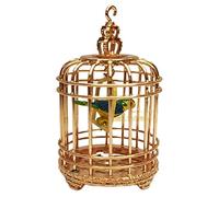 HYTROVE Mini Cage à Oiseaux Décorative Rose Doré Ornement pour Maison Miniature Accessoire pour et Bureau pour Décorer Mini Jardin et Chambre