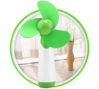 HYTROVE Mini Ventilateur à Piles Portable Vert, Ventilateur à Main Compact en Plastique Dur et Mousse, Facile à Transporter, Pack de 2 Pièces pour Rafraîchir en Déplacement