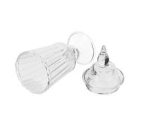 HYTROVE Miniature Dollhouse Candy Jar avec Couvercle Accessoire Décoratif pour Maison De Poupées Jarre à Vide pour Alimentaire Modèle Réaliste Transparent