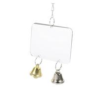 HYTROVE Miroir pour Oiseaux avec Cloche Jouet Miroir pour Perroquets Et Oiseaux Accessoire De Jeu Décoratif pour Volatiles