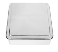 HYTROVE Moule à Gâteau Capacité Élevée en Acier Inoxydable avec Couvercle, Grand Moule à Pâtisserie Profond Rangement Pratique pour Cuisines et Pâtisseries