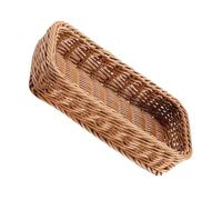 HYTROVE Panier à Ustensiles Léger et Pratique Marron Imitation Rotin en pour Organiser et Bouteilles D'assaisonnement Cuisine