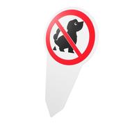 HYTROVE Panneau De Crottes De Chien Panneau D'Avertissement De Serviette En Eucalyptus D'Interdiction De Faire Caca Piquet De Crottes De Jardin Interdit Aux Chiens