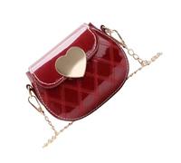 HYTROVE Paquet Bandoulière en Cuir Pu Rouge Léger et Mignon pour Stocker Petits Objets Pochette Pratique pour Garçon et Filles Fille pour Festivals Spéciaux