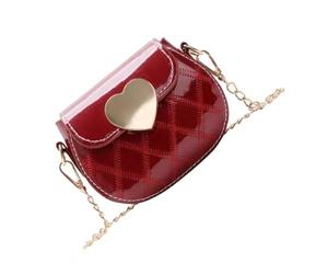 HYTROVE Paquet Bandoulière en Cuir Pu Rouge Léger et Mignon pour Stocker Petits Objets Pochette Pratique pour Garçon et Filles Fille pour Festivals Spéciaux