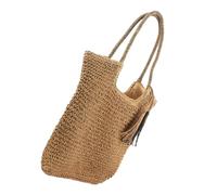 HYTROVE Paquet Fourre-tout en Rotin Tissé pour Femme, Grand Format | Structure Ajourée, Style, pour Sorties D’voyage, Pratique pour Serviettes et Parapluie