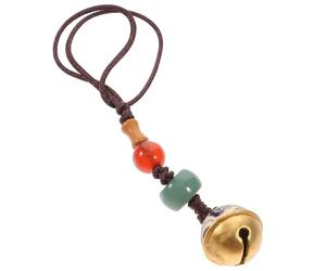 HYTROVE Pendentif en Laiton Rétro Cloche Décorative, Chaîne pour Téléphone Portable en Perles, Accessoire Pratique pour e Voiture et Décoration DIY Couleur Aléatoire
