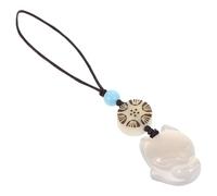 HYTROVE Petit Pendentif Renard Finition Fine et Texture en Calcédoine Blanc Accessoire Créatif et Rétro pour Téléphone Portable pour Paquet à Dos ou Paquet à Main