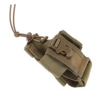 HYTROVE Pochette pour Interphone en Tissu Oxford Kaki Fermeture à Cordon, Support Extérieur Réglable, Étui de Transport sans Mains pour Sports en Plein Air