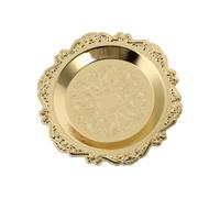 HYTROVE Porte-Bougie Arrondi en Fer de Style Rétro, Plateau à Bougies Élégant et Décoratif pour Table Basse, Résistant la Chaleur et Difficile à Casser