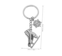 HYTROVE Porte Clés Pendentif Patin Glace Métallique Design Réaliste Miniature Accessoire Mode pour Fans Patinage Artistique et Hockey Fête Noël