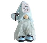 HYTROVE Poupée GNOME Décorative Bleue en Tissu pour Vitrine de Magasin ou Table, Légère et Créative, Décor de Nain de Festival Charmant et Original