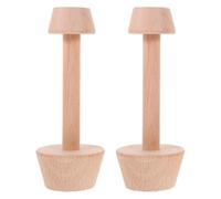 HYTROVE Poussoir à Tartelettes 2 Pièces en Bois pour Mini Gâteaux et Desserts, Compatible Différents Moules à Pâtisserie