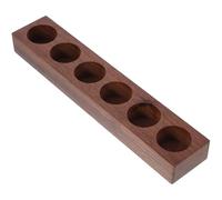 HYTROVE Présentoir Contenant des Grains de Café pour Tubes à Essai en Matériau Synthétique Support Bois 6 Trous pour Organisation Facile Cuisine