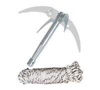 HYTROVE Râteau Aquatique Pliable pour Étang avec Manche Noir - Outil De Démontage De Mauvaises Herbes, Lame en Acier Inoxydable 18x21 Cm, Corde 15 M, Nettoyage Professionnel des Plantes Aquatiques