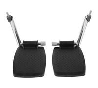 HYTROVE Repose-jambes Universels pour Fauteuils Roulants Noirs, Design Pliable Léger en Métal et Abs, Paire Stable Adaptée aux Utilisateurs Troubles Moteurs