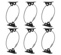 HYTROVE Sangles de Sécurité Réglables Installation Facile 6 Sets pour Meubles en Métal Noir Protection Garçon et Filles Anti-basculement pour Armoires, Chaussures et Téléviseurs