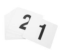 HYTROVE Set de Cartes Numérotées de 1 à 50 en Plastique Blanc Léger et Fin pour Numéro de Table Double Face, pour Rangement de Table et Gymnases