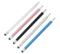 HYTROVE Stylo Tactile Double Tête en Métal 5pcs pour Tablette et Smartphone, Haute Sensibilité et Précision, pour Classes et Dessin, Couleurs Variées