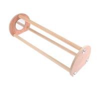 HYTROVE Support Accessoire Ludique pour Poules en Bois Marron Miroir, Perchoir Solide Exercice des Pattes et Pieds pour Poulets et Poussins pour Animaux de Compagnie