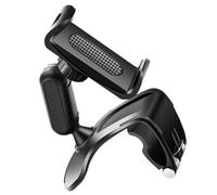 HYTROVE Support de Téléphone Ne Bloque Pas Boutons Rotatif en ABS pour Voiture Clip Ajustable Couleur Noir pour Tableau de Bord Compatible Smartphone