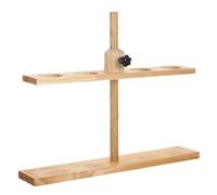 HYTROVE Support D'entonnoir et Surface Lisse à 4 Trous en Bois Naturel Hauteur Réglable, Finition Élégante pour Expériences Scolaires et Laboratoires Professionnels