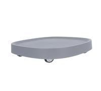 HYTROVE Support Mobile pour Pot De Fleurs roulettes Universelles│Usage Intérieur Et Extérieur│Base Renforcée Diamètre 21,8 Cm│Plastique Gris Foncé│facilite Le Déplacement des Jardinières