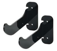 HYTROVE Support Mural Rangement Pratique en Acrylique Noir 2pcs pour Tapis de Yoga et Serviettes pour Salle de Sport ou Salle de Bain