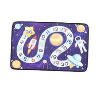 HYTROVE Tapis de Jeu Interactif pour Garçon Fille Tapis Cognitif Cartoon avec Motif de Rocket Bleu pour Éducation Précoce Développement des Compétences Motrices