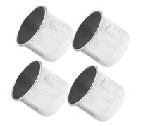 HYTROVE Tasse à Pilules Ménagères en Acier Inoxydable 40ml, Lot de 4 Pièces, Graduée Mesure Précise, Résistante et Adaptée Laboratoire
