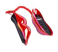 HYTROVE Téléphone Fixe à Lèvres Rouges Filaire Compact Artisanat Décoratif Ornement Créatif Pour Décoration Maison