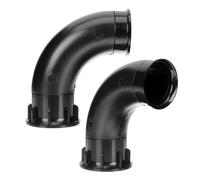 HYTROVE Tube D'évent en Plastique Noir pour Caisson de Haut-Parleur, Accessoire Pratique et Finition Soignée, Lot de 2 Pièces pour Système Audio