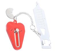 HYTROVE Verrou de Sécurité de Porte Portable en Fer Rouge Loquet de Chaîne pour Protection Supplémentaire, pour Voyages D'affaires et Vie en Solo Plusieurs styles