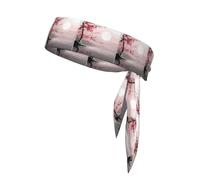 HYTTER Bandeau de sport en bambou et fleurs de cerisier avec imprimés zen, séchage rapide, évacuation de l'humidité, bandeau athlétique multifonction pour homme et femme