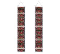 HYTTER Bannière de porche de remise de diplôme ukrainienne de style broderie rose imprimée - Robuste, durable, lavable et réutilisable, décoration de remise de diplôme pour fêtes, cérémonies, portes