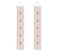 HYTTER Bannière de porche imprimée contes de fées dans les dessins animés - Robuste, durable, lavable et réutilisable, décoration de remise de diplôme pour fêtes, cérémonies, portes d'entrée