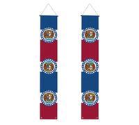HYTTER Bannière de porche imprimée drapeau de l'État du Missouri - Robuste, durable, lavable et réutilisable, décoration de remise de diplôme pour fêtes, cérémonies, portes d'entrée