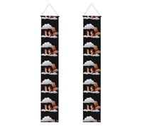 HYTTER Bannière de porche imprimée écureuils dans les nuages - Robuste, durable, lavable et réutilisable, décoration de remise de diplôme pour fêtes, cérémonies, portes d'entrée