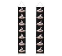 HYTTER Bannière de porche imprimée Little Rabbit Sleeping on the Stars - Robuste, durable, lavable et réutilisable, décoration de remise de diplôme pour fêtes, cérémonies, portes d'entrée