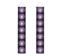HYTTER Bannière de porche imprimée Little Stars in the Purple Vortex - Robuste, durable, lavable et réutilisable - Décoration de remise de diplôme pour fêtes, cérémonies, portes d'entrée
