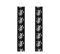 HYTTER Bannière de porche imprimée petit lapin gris chassant des bulles - Robuste, durable, lavable et réutilisable, décoration de remise de diplôme pour fêtes, cérémonies, portes d'entrée