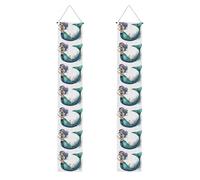 HYTTER Bannière de porche imprimée queue de sirène pour remise de diplôme - Robuste, durable, lavable et réutilisable, décoration de remise de diplôme pour fêtes, cérémonies, portes d'entrée