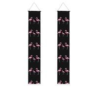 HYTTER Bannière de porche imprimée « The Cheerful Family of Cranes » - Robuste, durable, lavable et réutilisable - Décoration de remise de diplôme pour fêtes, cérémonies, portes d'entrée