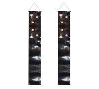 HYTTER Bannière de porche noire imprimée en forme de cœur avec pierre mystérieuse - Robuste, durable, lavable et réutilisable, décoration de remise de diplôme pour fêtes, cérémonies, portes d'entrée
