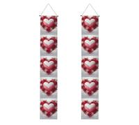 HYTTER Bannière de porche romantique imprimée cœur - Robuste, durable, lavable et réutilisable, décoration de remise de diplôme pour fêtes, cérémonies, portes d'entrée